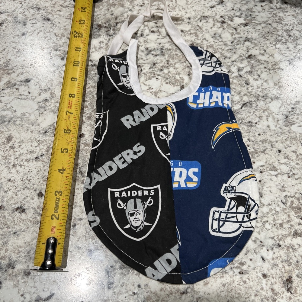House Divided Las Vegas Raiders/Los Angeles Chargers Baby Bib